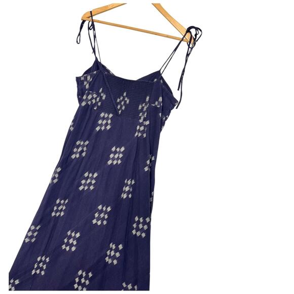 Denim And Supply Ralph Lauren Maxi Dress Womens Large Blue Geometric Boho Flowy - Picture 11 of 14